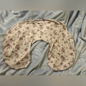 Nursing pillow cover pink floral for the nursery